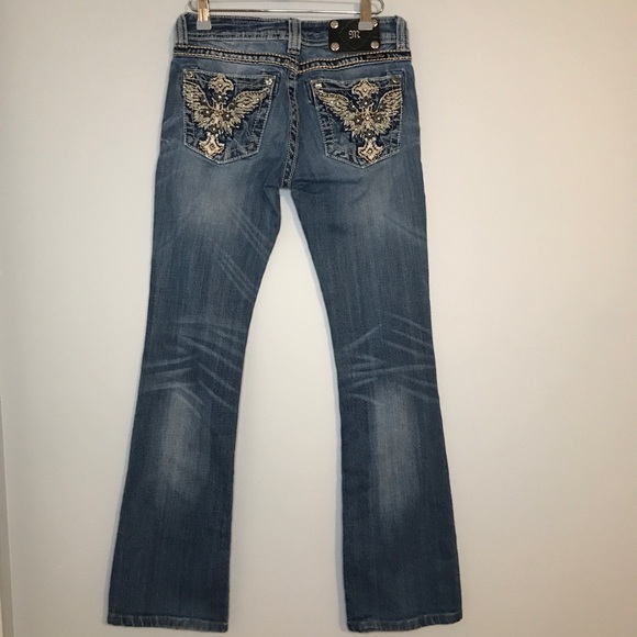 Miss Me bootcut embroidered embellished jeans - Picture 5 of 10